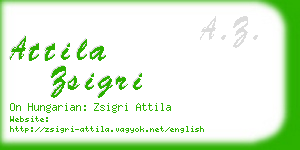 attila zsigri business card